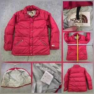 Vintage The North Face Jacket Womens Large Red Down Puffer Made USA Ski 80s